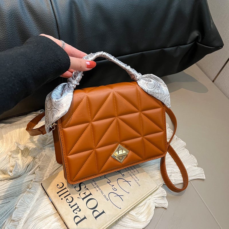 Advanced Texture Style Elegant Fashionable Beautiful All-Match Practical Crossbody Bag Simple Solid Color Shoulder Handbag - Image 2