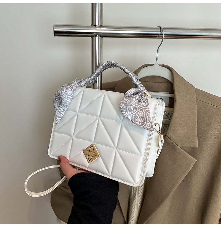 Advanced Texture Style Elegant Fashionable Beautiful All-Match Practical Crossbody Bag Simple Solid Color Shoulder Handbag - Image 1