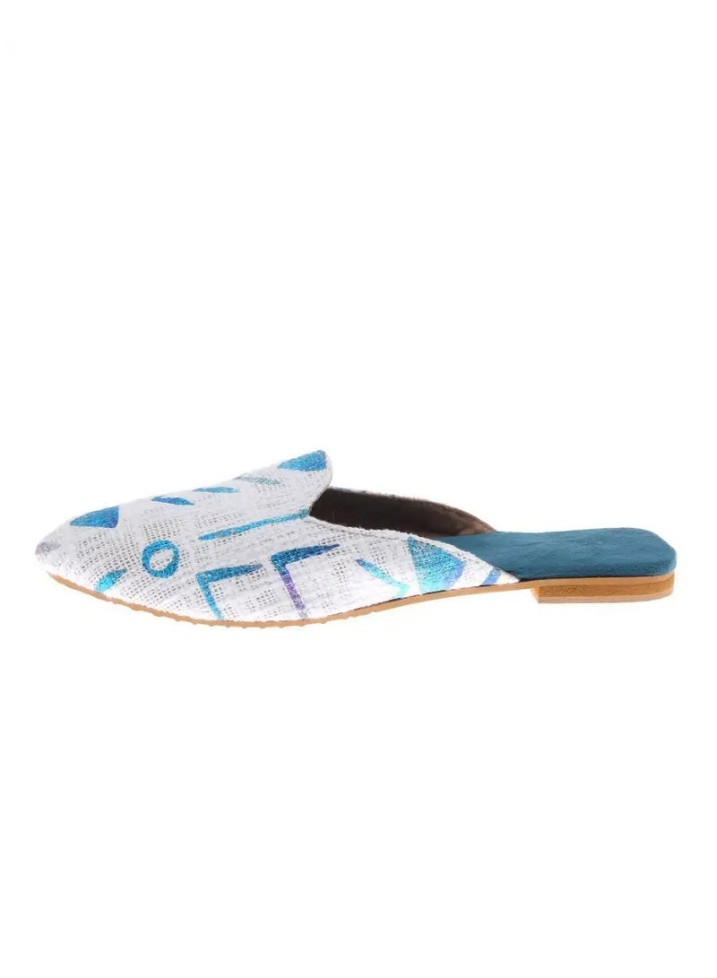Mishkat Saham Babouche Slippers for Women (Turquoise) - Image 1