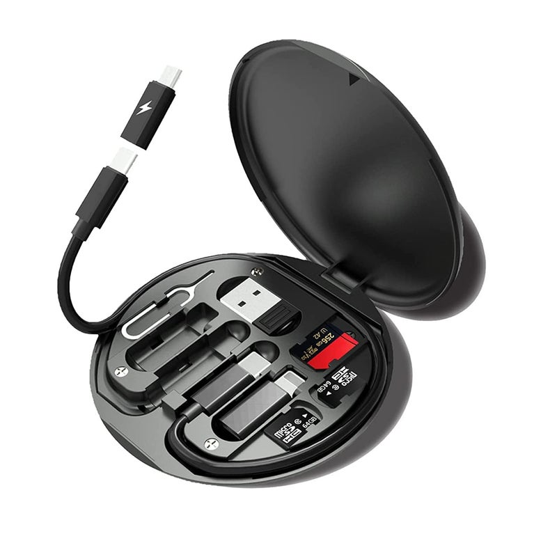 Careflection مجموعة محول كابل USB C إلى USB C مع محول Lightning ومحور USB Android، دبوس إخراج SIM لنقل البيانات، الشحن، تخزين بطاقة SIM محول USB - Image 1
