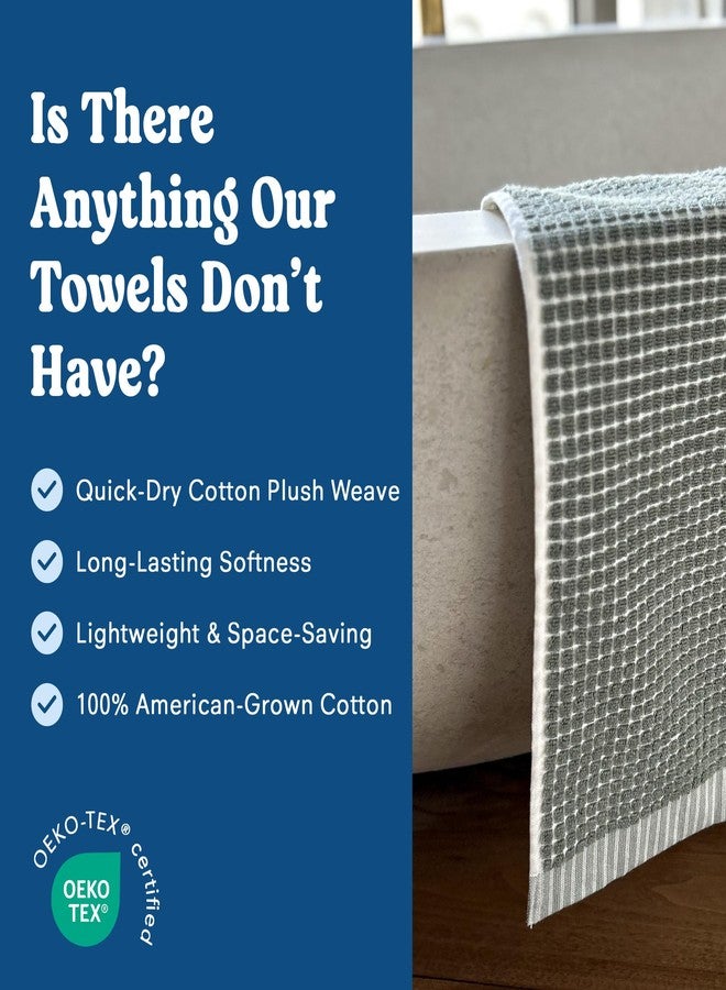 ONSEN Cotton Plush Hand Towels - Set of 2 - Soft, Absorbent, Quick-Drying 100% Cotton Towels - Perfect for Guest & Everyday Use - Oeko-TEX Certified - Spruce - Image 3