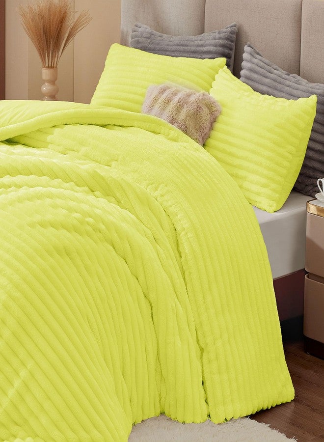 BEDELITE Fleece Queen Comforter Set -Super Soft & Warm Fluffy Charlock Bedding, Luxury Fuzzy Heavy Bed Set for Winter with 2 Pillow Cases - Image 5