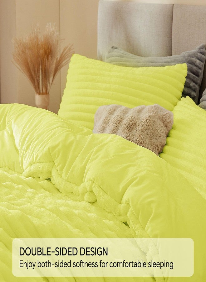 BEDELITE Fleece Queen Comforter Set -Super Soft & Warm Fluffy Charlock Bedding, Luxury Fuzzy Heavy Bed Set for Winter with 2 Pillow Cases - Image 4