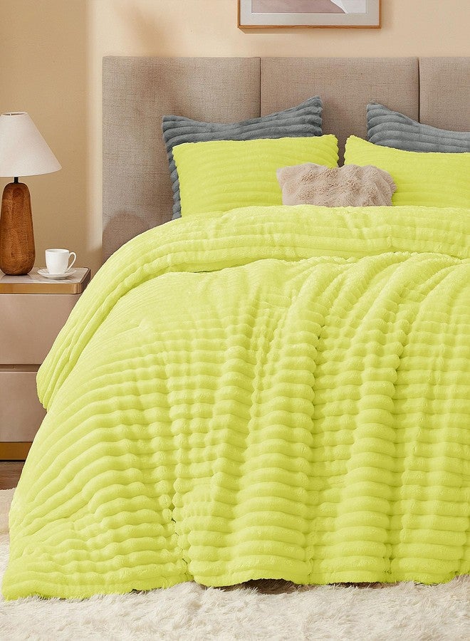 BEDELITE Fleece Queen Comforter Set -Super Soft & Warm Fluffy Charlock Bedding, Luxury Fuzzy Heavy Bed Set for Winter with 2 Pillow Cases - Image 1
