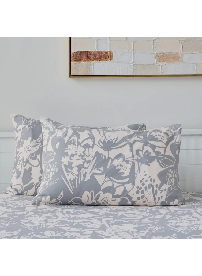 هوم بوكس Aurora Heya 2-Piece Printed Cotton Pillow Cover Set 75 x 50 cm