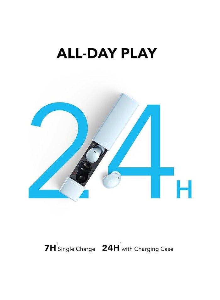 Soundcore A30i Noise Cancelling Earbuds, Lipstick-Shaped Stylish Design, Tiny, Lightweight Comfort, Smart Noise Cancelling, Clear Sound, 24H Playtime, IP54, Wireless Earbuds, Bluetooth 5.4 Blue - Image 5