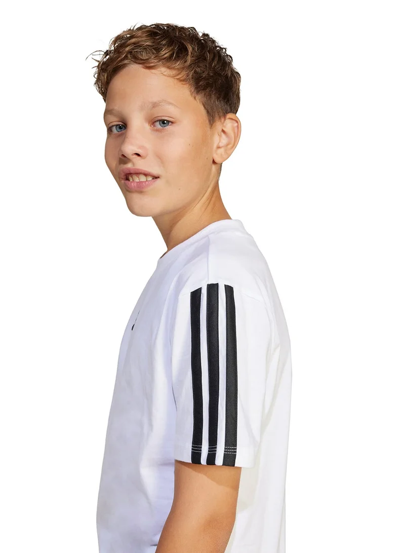 Adidas WHITE/BLACK Youth Essential T-Shirt  | Best Price UAE