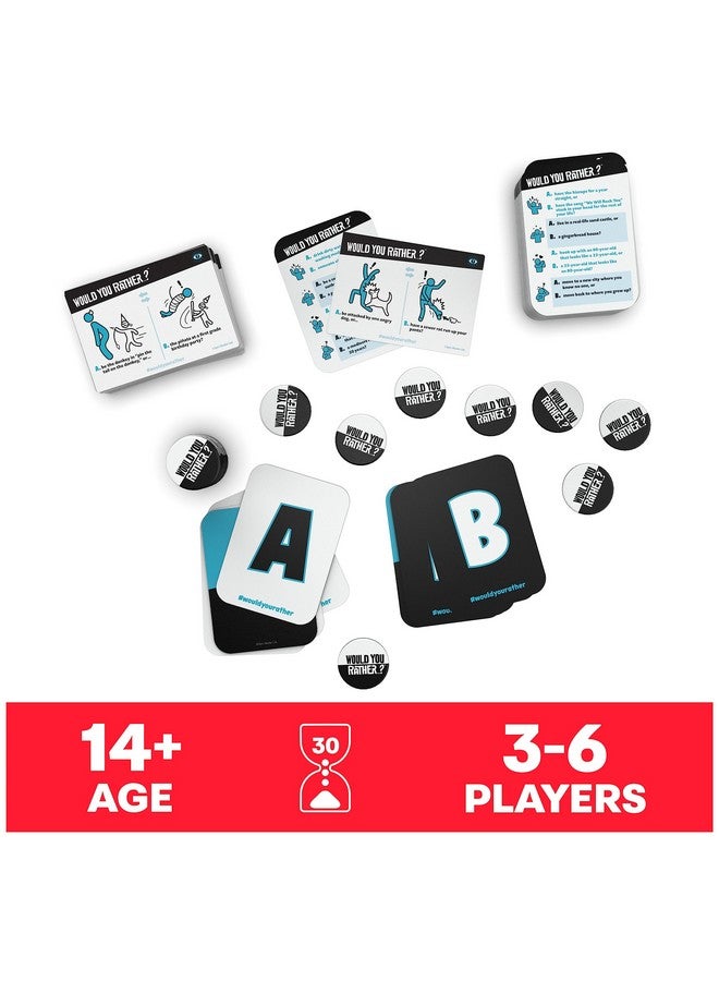 Spin Master Games Spin Master Games, Would You Rather? Funny Party Card Game for College, Friendsgiving, Birthdays, & More, for Teens & Adults, 3-6 Players, for Ages 14 & Up - Image 2