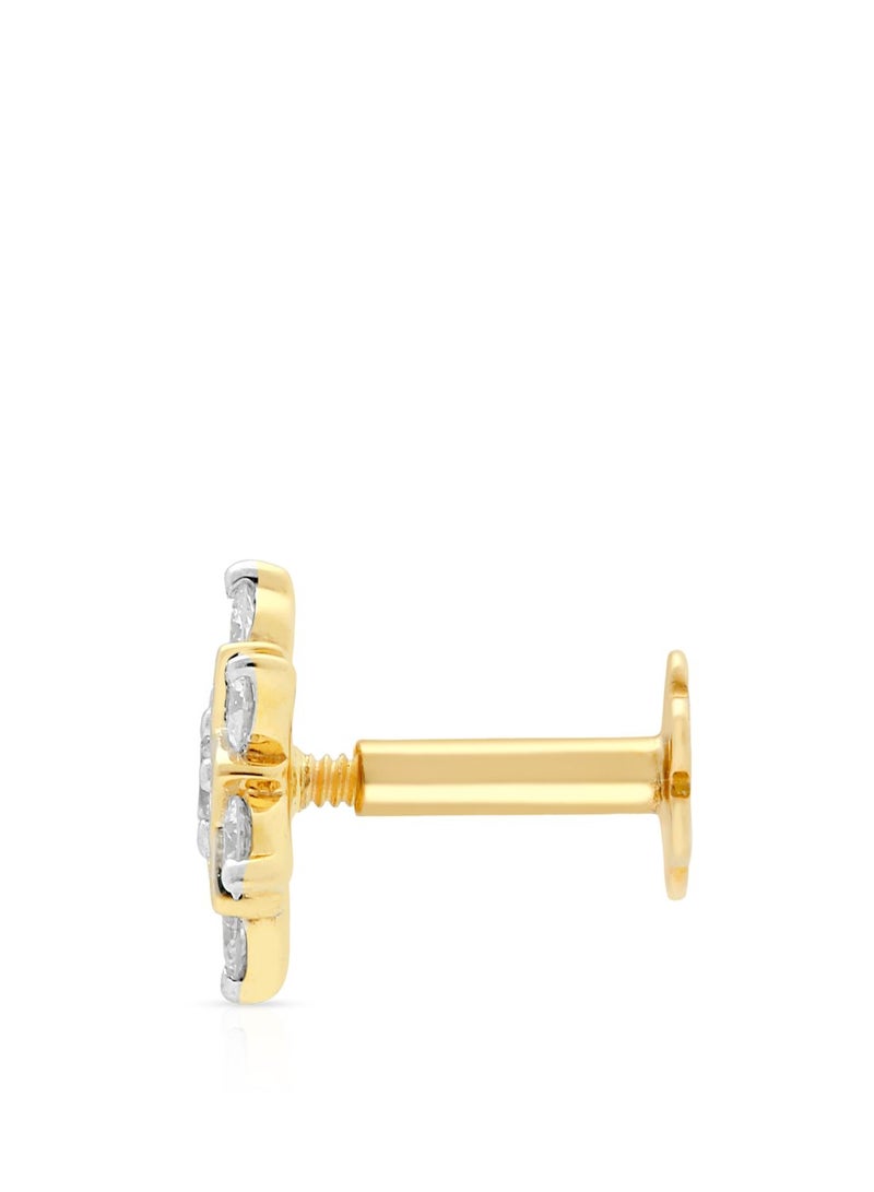 Malabar Gold and Diamonds 18 Karat 750 Purity Mine Diamond Nosepin for Womens MNGNNP0394 - Image 3