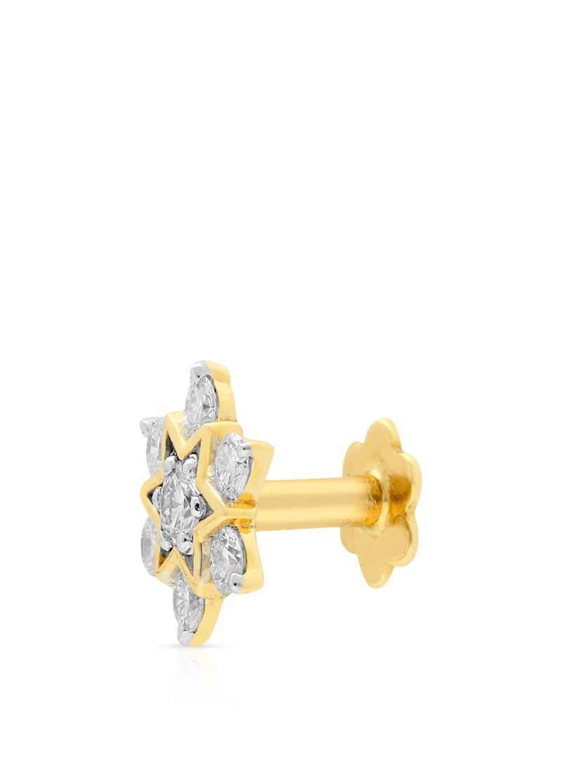 Malabar Gold and Diamonds 18 Karat 750 Purity Mine Diamond Nosepin for Womens MNGNNP0394 - Image 1