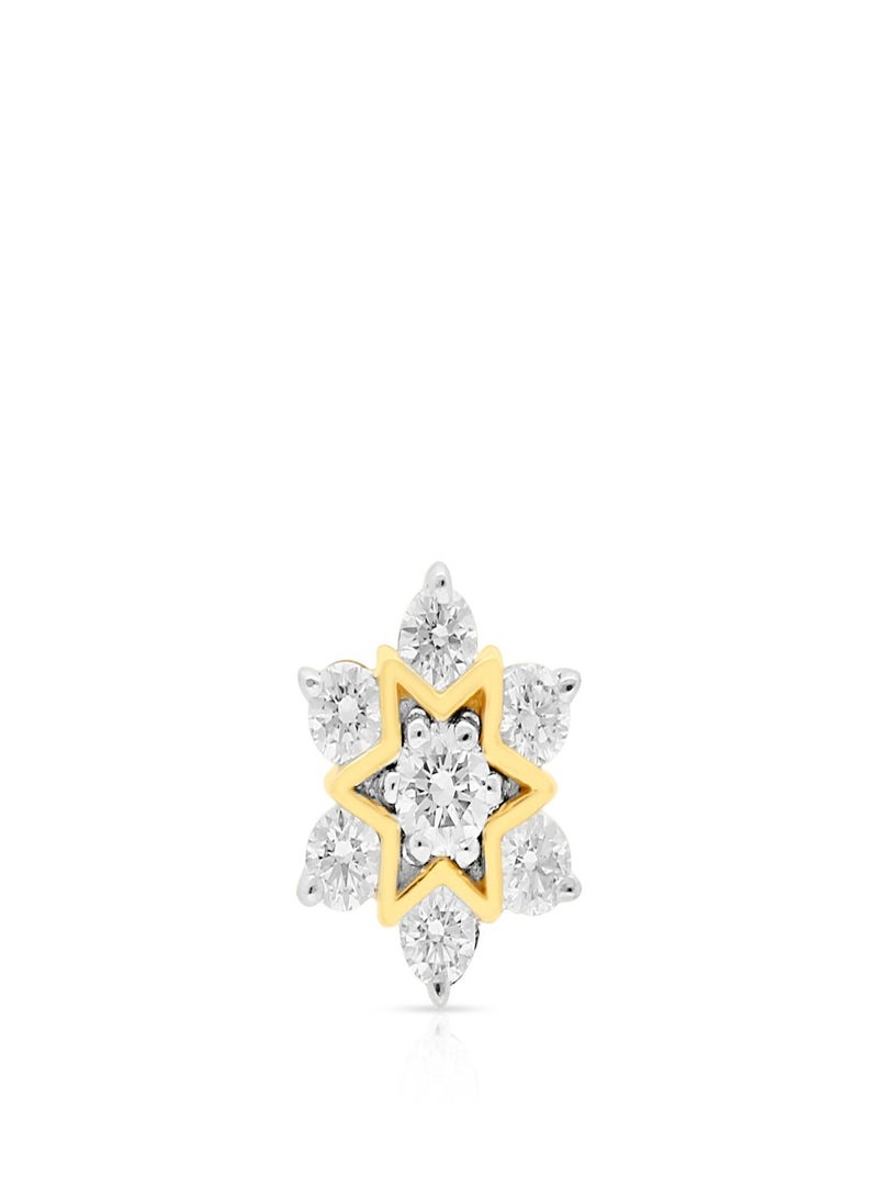 Malabar Gold and Diamonds 18 Karat 750 Purity Mine Diamond Nosepin for Womens MNGNNP0394 - Image 2