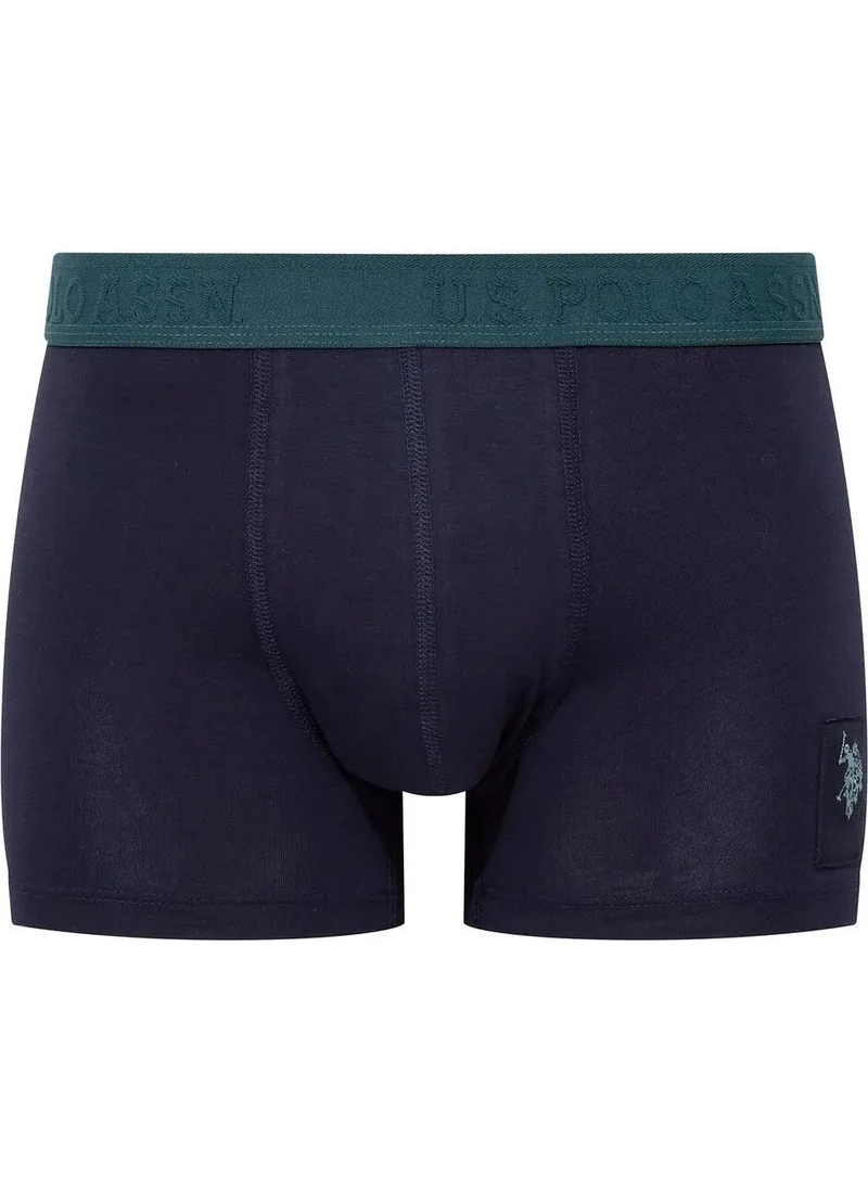 U.S. Polo Assn. 80504 Men's Cotton 3-Pack Boxer-Navy-printed-green