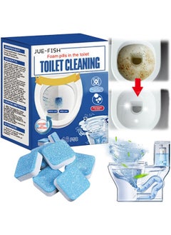 JUE-FISH Ultra-Clean Toilet Effervescent Tablets, Automatic Toilet Cleaner, Toilet Disinfection Tablets, Cleaning Decontamination, Urine Stain Remover, Toilet Cleaning Spirit（1 Box Of 16 Pieces）  - Image 1