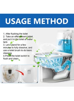 JUE-FISH Ultra-Clean Toilet Effervescent Tablets, Automatic Toilet Cleaner, Toilet Disinfection Tablets, Cleaning Decontamination, Urine Stain Remover, Toilet Cleaning Spirit（1 Box Of 16 Pieces）  - Image 2