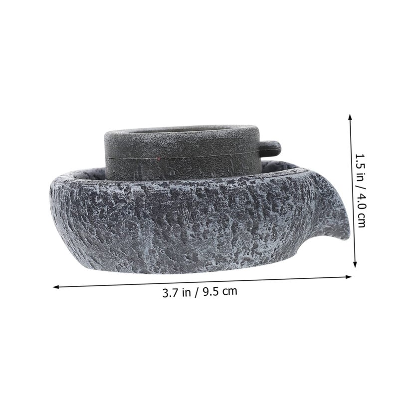 SUPVOX DIY Miniature Stone Mill Water Fountain Vintage Waterfall Garden Decor 9.5X8.5cm - Image 5