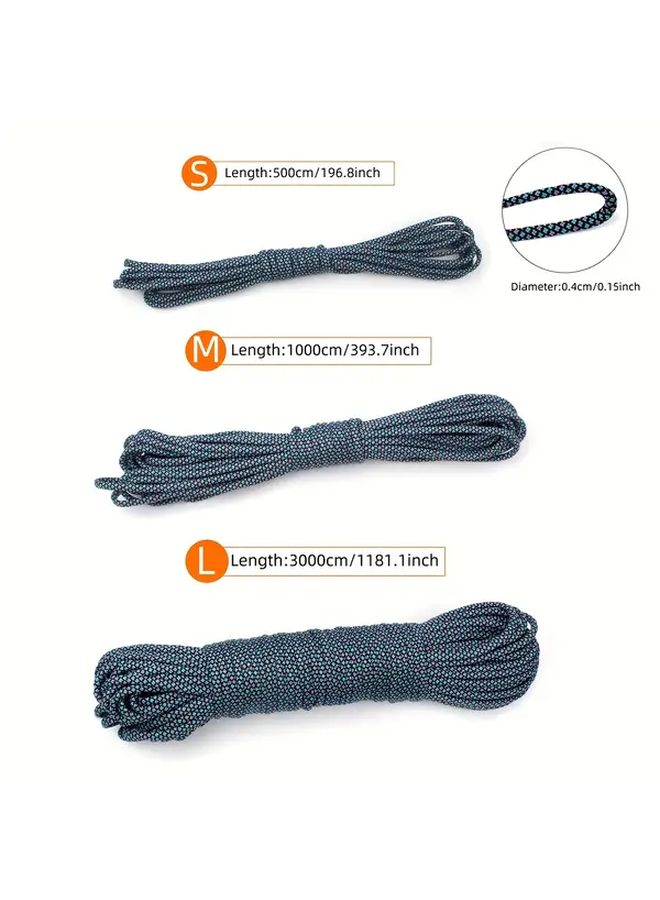 1pc 196.85 Inch 4mm Colorful Nylon Clothesline Multi Functional Non Slip Cord Durable Versatile Camping Balcony Drying Safe Grip Design Perfect For Hanging Clothes Tying Craft Rope Strong Sturdy Dragging Items - Image 2