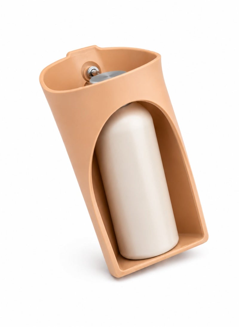 Minimalist Bicycle Water Bottle Holder – Matte Beige Finish, Lightweight Durable Design (16cm x 8cm) - Image 1