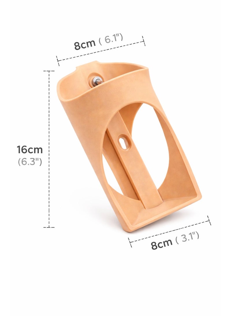 Minimalist Bicycle Water Bottle Holder – Matte Beige Finish, Lightweight Durable Design (16cm x 8cm) - Image 2
