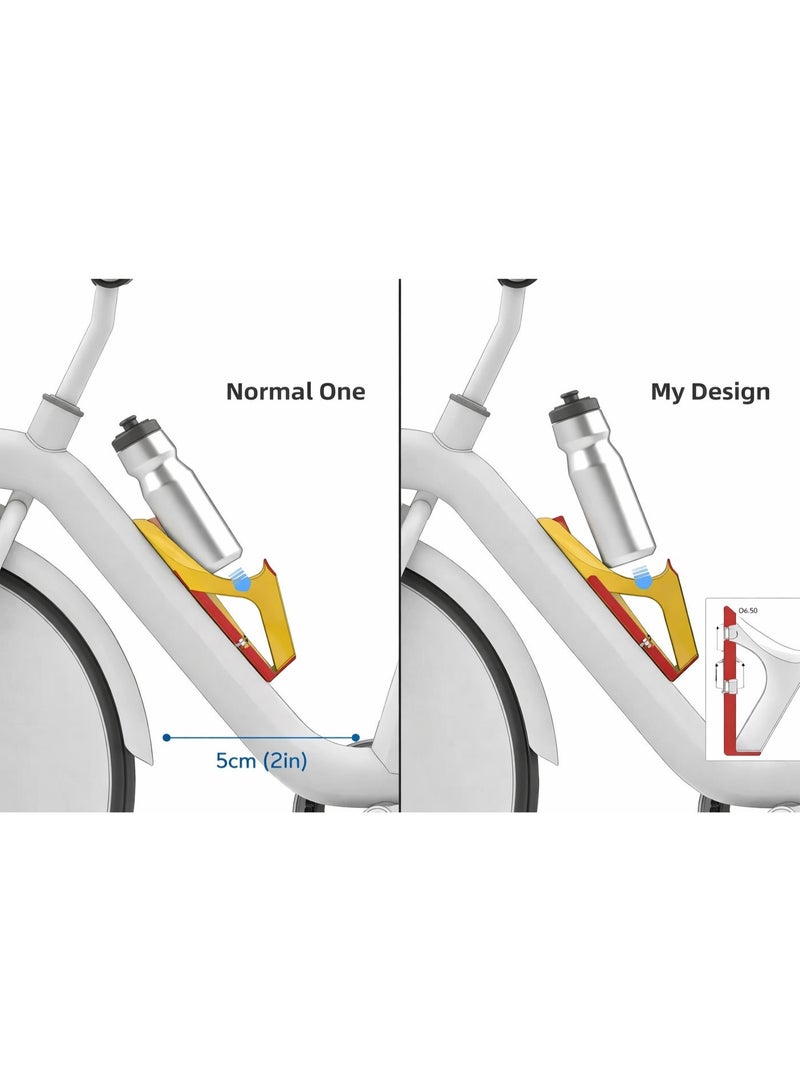 Minimalist Bicycle Water Bottle Holder – Matte Beige Finish, Lightweight Durable Design (16cm x 8cm) - Image 4