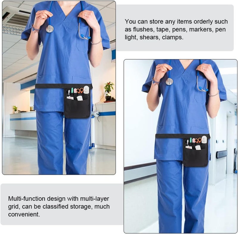 Lurrose Nurse Tools Organizer Pouch Medical Supplies Waist Bag for Nurses Doctors for Scissors Pens and Markers - Image 4