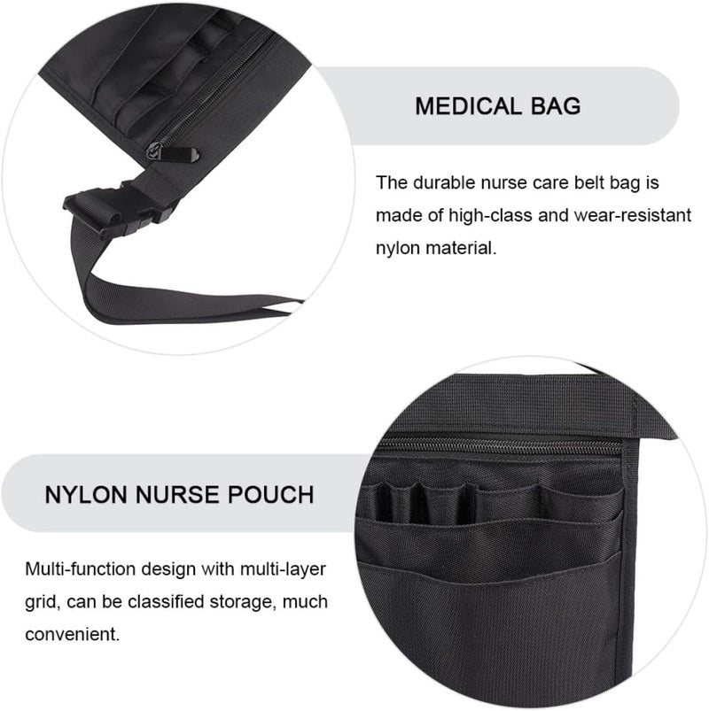 Lurrose Nurse Tools Organizer Pouch Medical Supplies Waist Bag for Nurses Doctors for Scissors Pens and Markers - Image 3