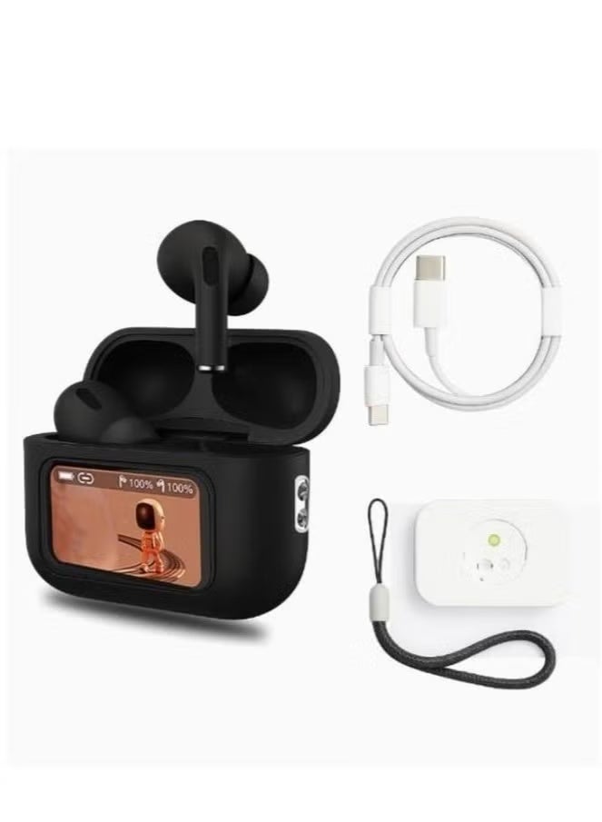 EarBuds A20 Pro2 Wireless Charging Bag, Active Noise Cancellation -Type C Charging Cable - Black - Image 4