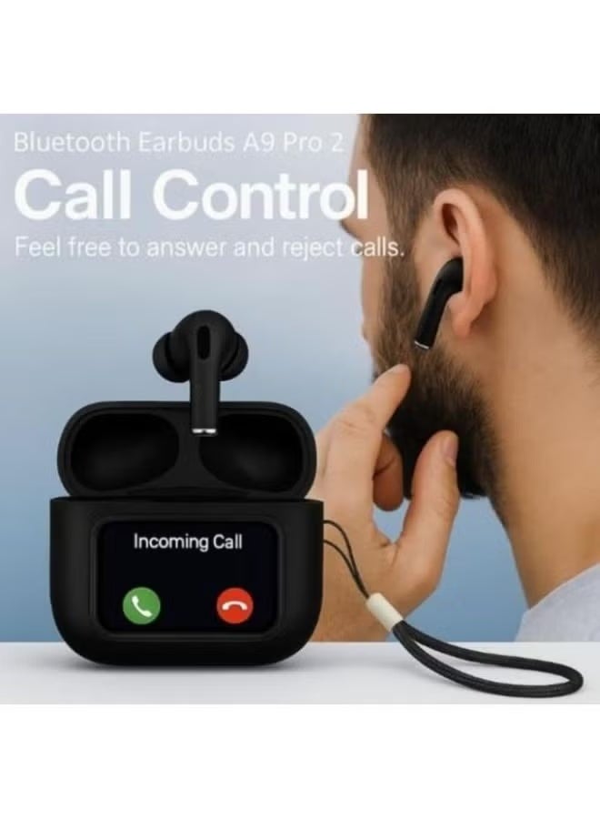 EarBuds A20 Pro2 Wireless Charging Bag, Active Noise Cancellation -Type C Charging Cable - Black - Image 2