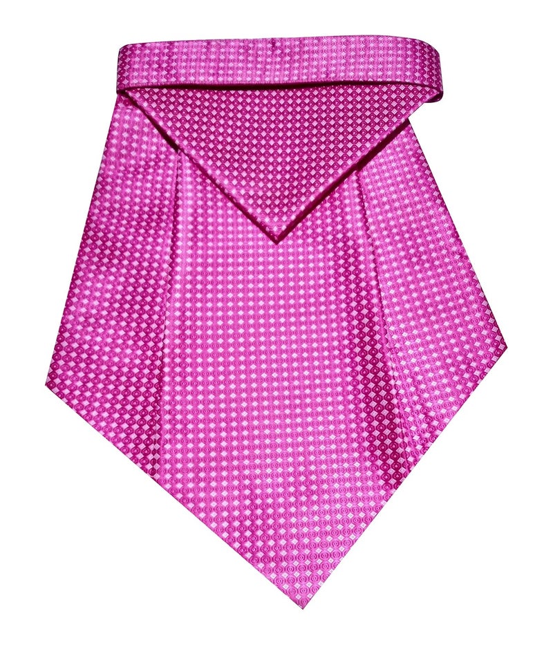 Riyasat Self Design Micro Fiber Cravat Tie with Pocket Square - Image 1