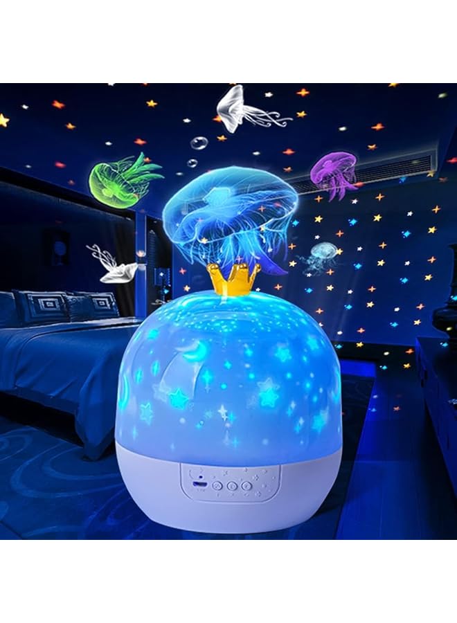The Bros Children's Room Night Lights, Galaxy Projectors, Bedroom Night Lights, 360 ° Rotation, Bluetooth Speakers, Starry Sky Projector, Suitable for Birthday, Room Decoration - Image 1