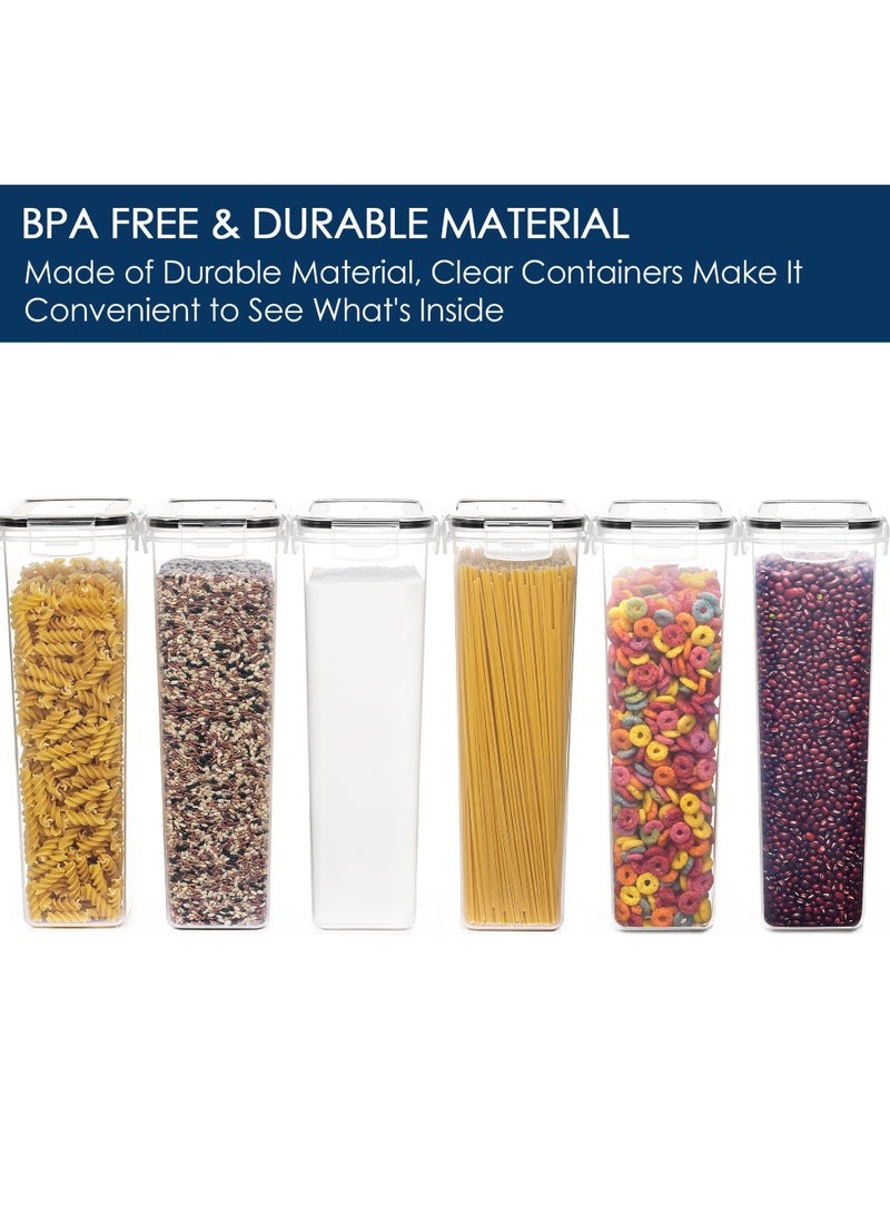 Vtopmart Airtight Food Storage Containers with Lids, 6PCS Plastic Spaghetti Container, 2.8L - Image 4