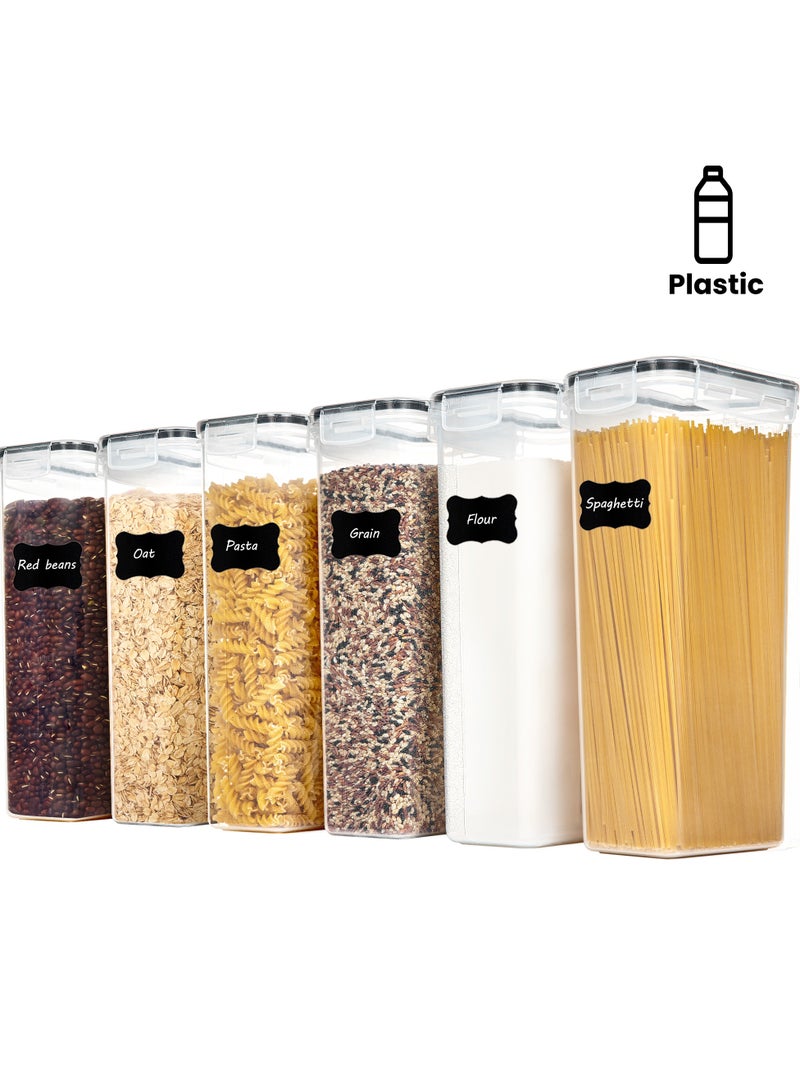 Vtopmart Airtight Food Storage Containers with Lids, 6PCS Plastic Spaghetti Container, 2.8L - Image 1