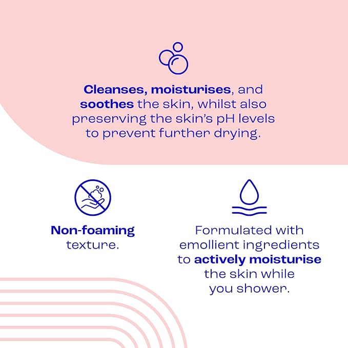 E45 Shower Cream for Dry Sensitive and Itchy Skin Moisturising Body Wash for Men and Women Helps Maintain Skin pH Suitable for Eczema and Dermatologically Tested 200 ml - Image 3