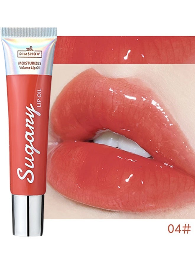 ديمشو مرطب للشفتين - زيت شفاه لامع غني باللمعان والتوريد، ملمع شفاه مكثف بلمعان هلامي، متوفر بـ 10 ألوان، مرطب وزيادة حجم الشفاه، أحمر شفاه سائل طبيعي للنساء والفتيات (لامع ولامع، #04) - Image 2