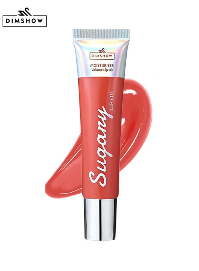 ديمشو مرطب للشفتين - زيت شفاه لامع غني باللمعان والتوريد، ملمع شفاه مكثف بلمعان هلامي، متوفر بـ 10 ألوان، مرطب وزيادة حجم الشفاه، أحمر شفاه سائل طبيعي للنساء والفتيات (لامع ولامع، #04) - Image 1
