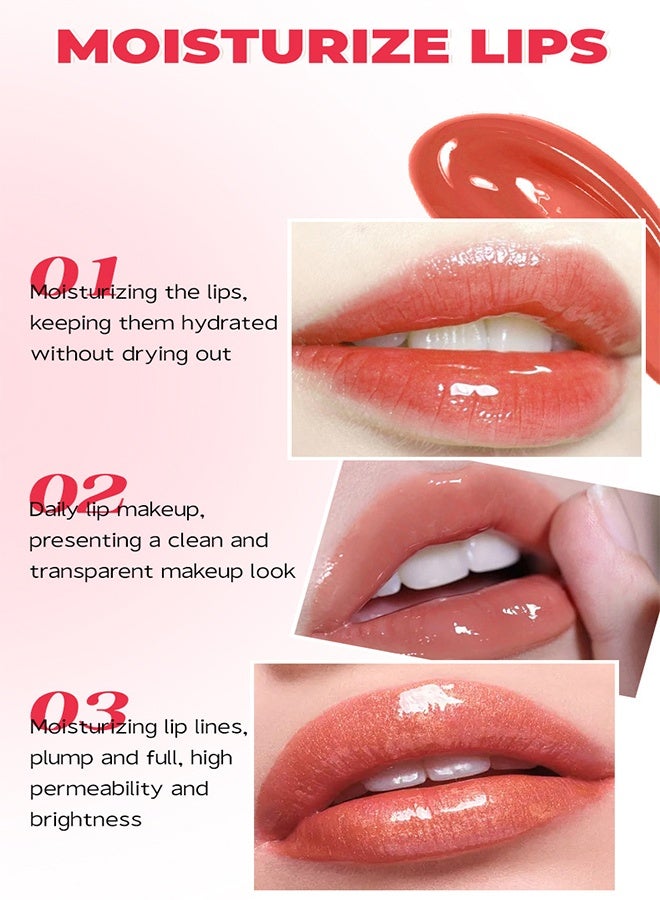 ديمشو مرطب للشفتين - زيت شفاه لامع غني باللمعان والتوريد، ملمع شفاه مكثف بلمعان هلامي، متوفر بـ 10 ألوان، مرطب وزيادة حجم الشفاه، أحمر شفاه سائل طبيعي للنساء والفتيات (لامع ولامع، #04) - Image 5