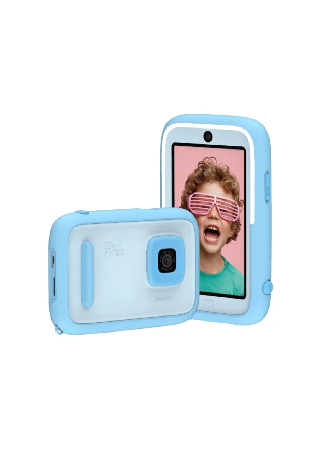 الخاص بي أولا كاميرا أطفال بمساعدة الذكاء الاصطناعي بدقة  ميجابكسل مع تحكم متقدم في الغالق وإضاءة سيلفي واتصال واي فاي وتحرير الصور والفيديو وأمان الطفل والخصوصية والرقابة الأبوية - أزرق