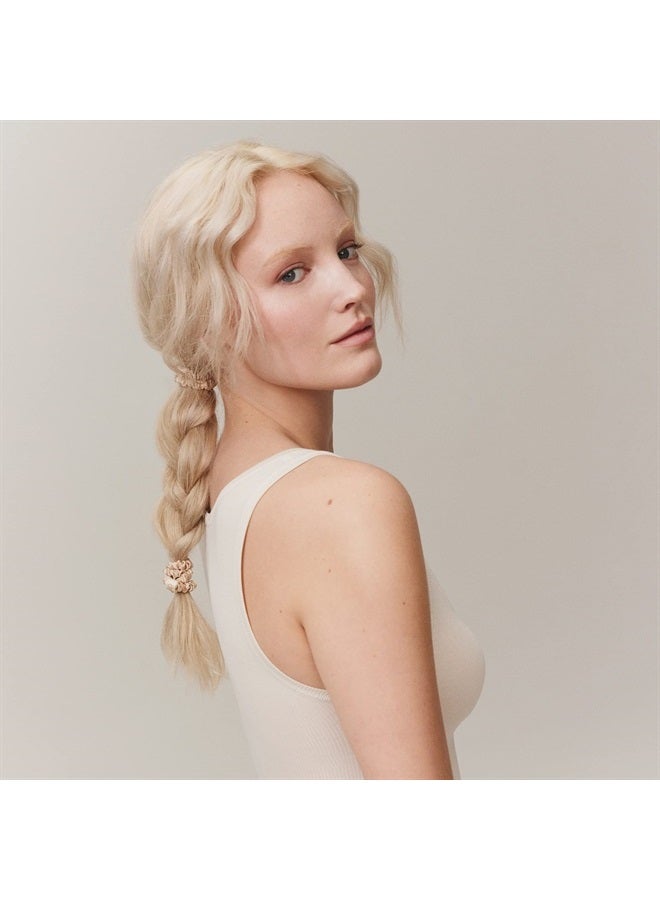 slip Silk Skinny Scrunchies - Blonde | Set of 4 Pure Silk Skinny Scrunchies | 100% Mulberry Silk, Anti-Crease, Gentle on Hair, Reduces Breakage | Stylish, Durable, Ideal for All Hair Types - Image 5