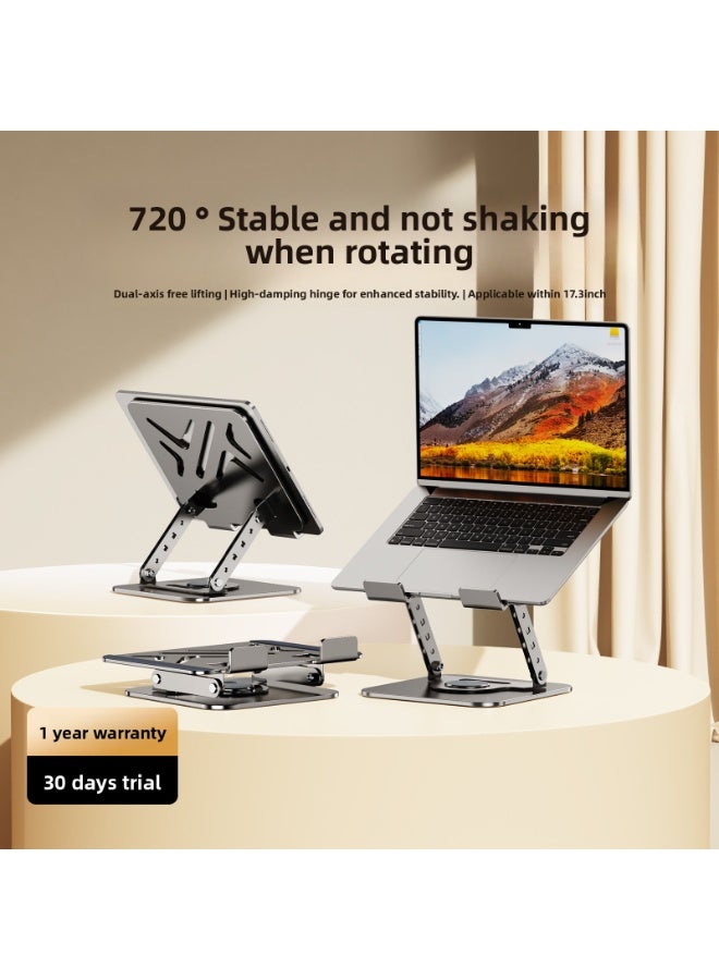 Aluminum Laptop Stand  Ergonomic Riser Holder  Vertical Foldable Cooling Stand for Gaming Laptops, Business Notebooks & Tablets Desktop Height Adjustable - Image 4
