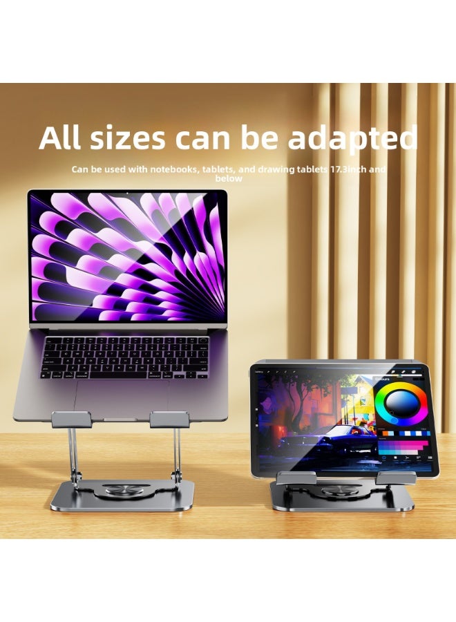 Aluminum Laptop Stand  Ergonomic Riser Holder  Vertical Foldable Cooling Stand for Gaming Laptops, Business Notebooks & Tablets Desktop Height Adjustable - Image 2