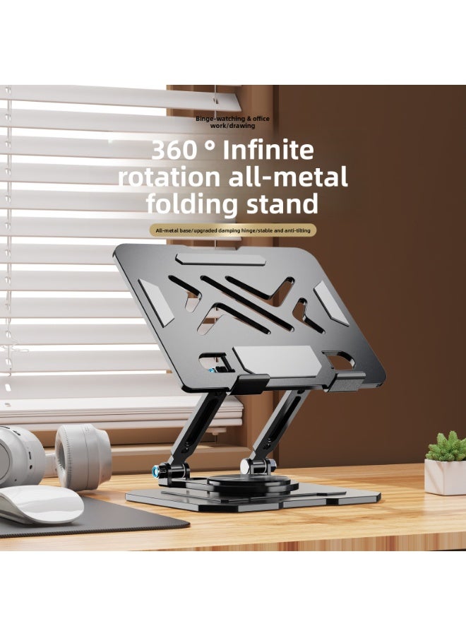 Aluminum Laptop Stand  Ergonomic Riser Holder  Vertical Foldable Cooling Stand for Gaming Laptops, Business Notebooks & Tablets Desktop Height Adjustable - Image 3