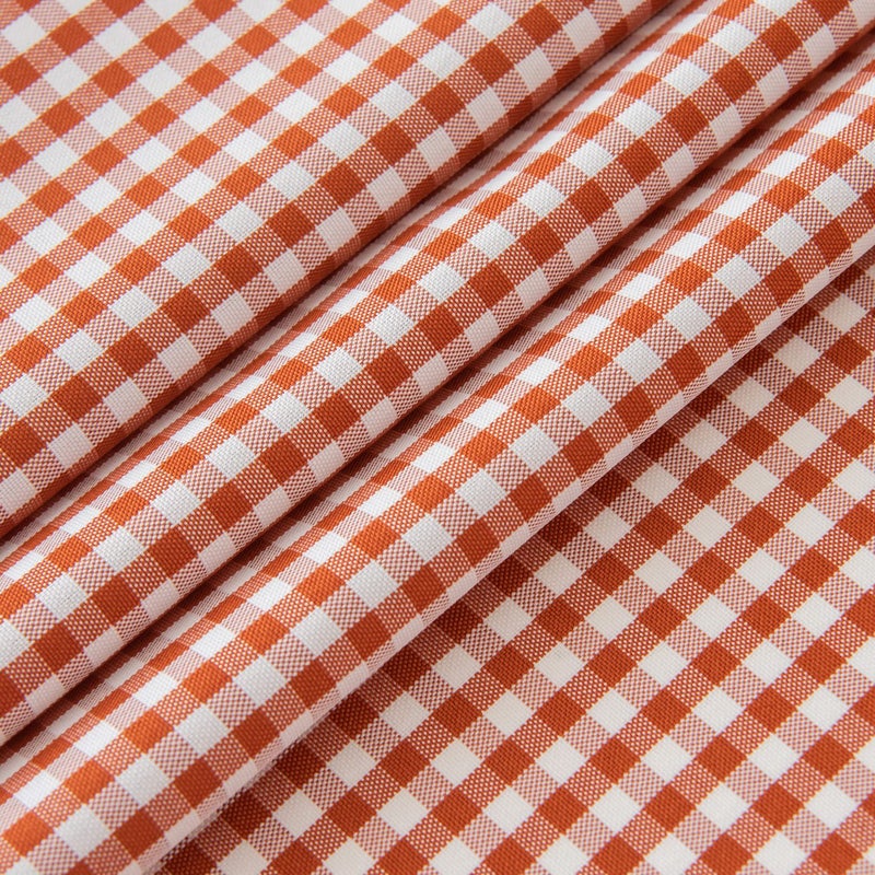 maxmill Checkered Square Tablecloth Waterproof Spillproof Wrinkle Resistant Heavy Weight Soft Gingham Dining Room  Kitchen Table Cloth for Picnic Dinner and Party  60 x 60 Inch Rust White - Image 3