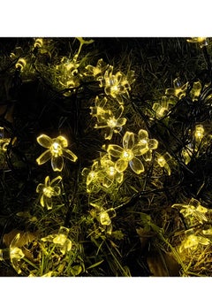Generic Solar Flower String Lights, 3Pack 30LED Powered Outdoor Waterproof Solar Fairy Light, Cherry Blossoms String Lights for Fence Patio Yard , Lawn, Patio, Garden Decoration(Warm White)  - Image 5