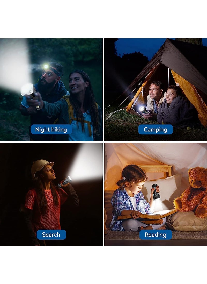 WENGTY WENGTY 4 in 1 Led Torch Lights Rechargeable Emergency Torch Light USB Charge Waterproof Handheld Flashlight High Power Long Distance Beam Range 4 Mode Torch for  - Image 4