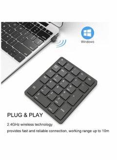 Y&D 26 Keys Bluetooth Wireless Number Pad Rechargeable 10Key 2.4GHz Numeric Keypad Efficiently Data Entry with BackSpace for Laptop Desktop MacBook Pro Air iMac iPhone iPad  - Image 3