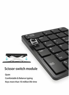 Y&D 26 Keys Bluetooth Wireless Number Pad Rechargeable 10Key 2.4GHz Numeric Keypad Efficiently Data Entry with BackSpace for Laptop Desktop MacBook Pro Air iMac iPhone iPad  - Image 2