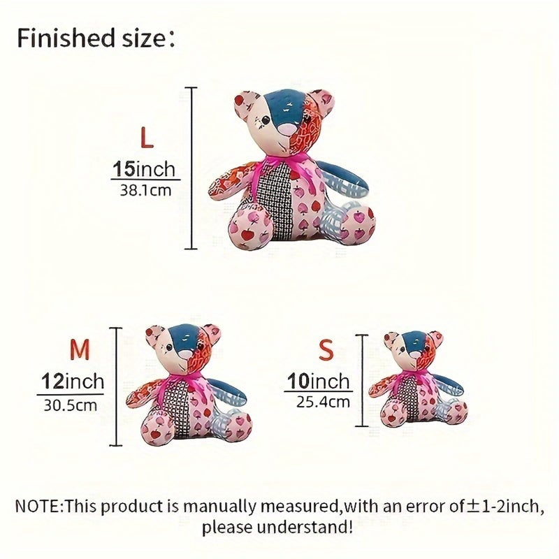 YICBOR Memory Bear Sewing Templates Set, 10Pcs Durable Acrylic Teddy Bear Sewing Patterns & Templates with Detailed Instructions for Sewing (Small) - Image 4