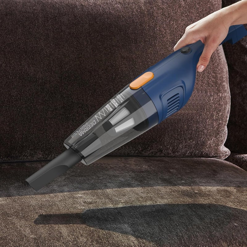 ديرما مكنسة يدوية من ديرما DX115C PRO، مكنسة كهربائية منزلية بقوة 600 واط وشفط قوي 15 كيلو باسكال خفيفة الوزن للمنزل والأرضيات والسجاد والسيارة والحيوانات الأليفة - Image 4
