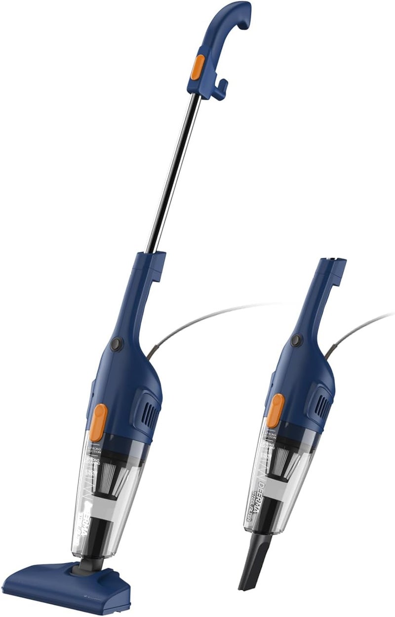 ديرما مكنسة يدوية من ديرما DX115C PRO، مكنسة كهربائية منزلية بقوة 600 واط وشفط قوي 15 كيلو باسكال خفيفة الوزن للمنزل والأرضيات والسجاد والسيارة والحيوانات الأليفة - Image 1