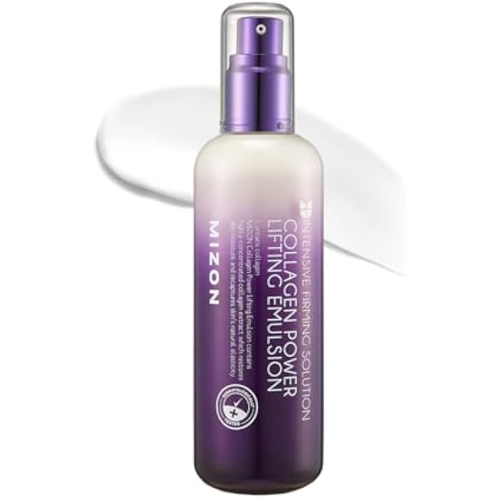 MIZON Collagen Power Lifting Emulsion Marine Collagen with Adenosine and Peptides for High Elasticity Fine Lines Treatment Deep Hydration Face Moisturizer (120 ml 4.06 fl oz) - Image 1