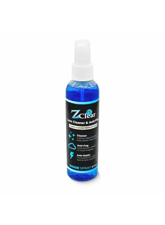 Z Clear Anti-Fog 6oz Spray for Large Surfaces | Anti Static | Eye glasses | Goggles | Sunglasses | Windshields | Mirrors | Visors | Safe for all Lenses |+ With Microfiber Cloth - Image 1